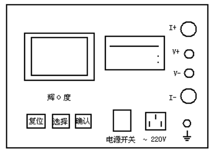 接地线成组直流电阻测试仪面板图